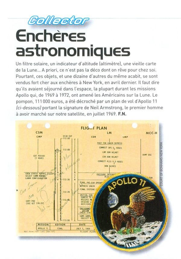 Objets ayant été dans l'espace... Quelques astuces de collection Collec10