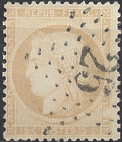 Cérès 5c filigranée de 1876 5910