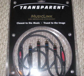 Transparent MusicLink MM2 interconnects (Used) SOLD Tparen15