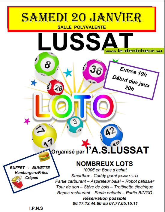 a20 - SAM 20 janvier - LUSSAT - Loto de l'A.S.L. _° 0001_210