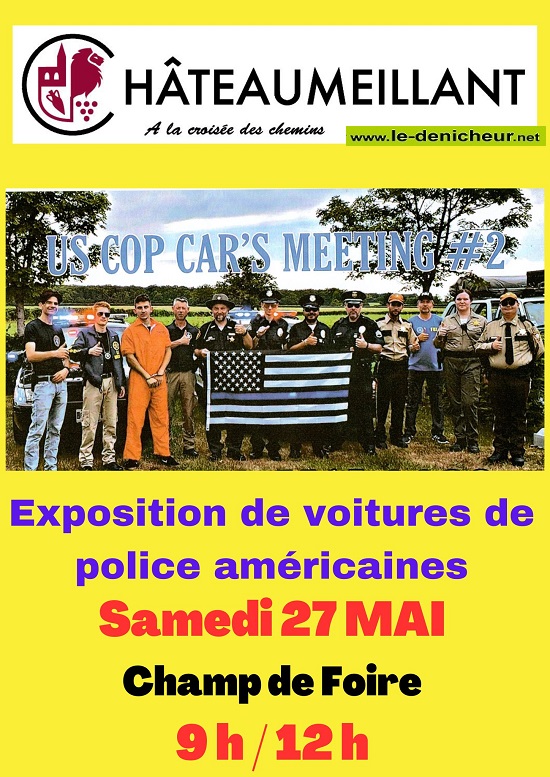 q27 - SAM 27 mai - CHATEAUMEILLANT - Expo de voitures de police américaines 00055