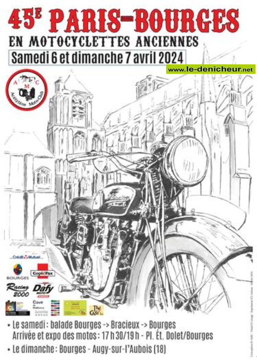d06 - Les 6 et 7 avril - BOURGES - 45ème Paris-Bourges en motocyclettes anciennes . 00075