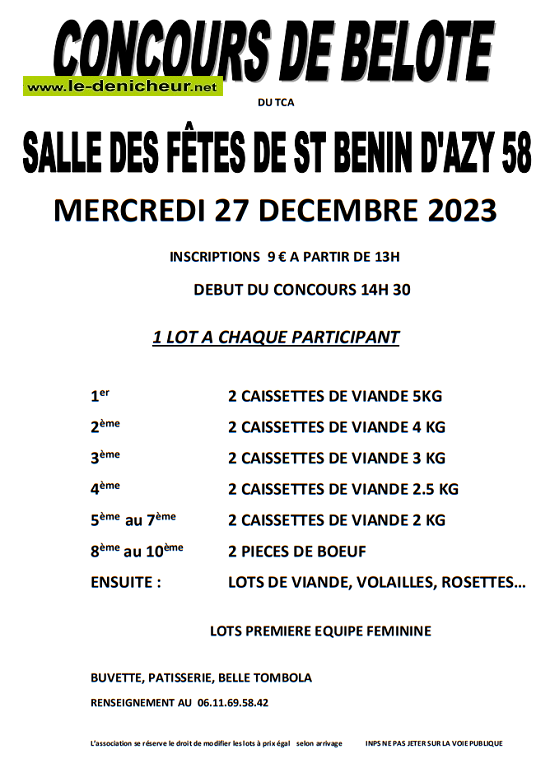 x27 - MER 27 decembre - ST-BENIN D'AZY - Concours de belote * 000_0313