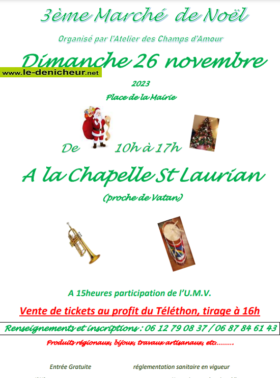 w26 - DIM 26 novembre - LA CHAPELLE ST-LAURIAN - Marché de Noël _ 000_1132