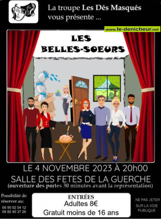 w04 - SAM 04 novembre - LA GUERCHE /l'Aubois - Les Belles-Soeurs [théâtre] 000_1137
