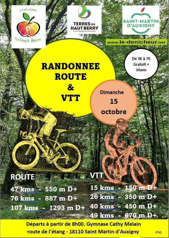 v15 - DIM 15 octobre - ST-MARTIN D'AUXIGNY - Randonnée Route et VTT . 000_1170