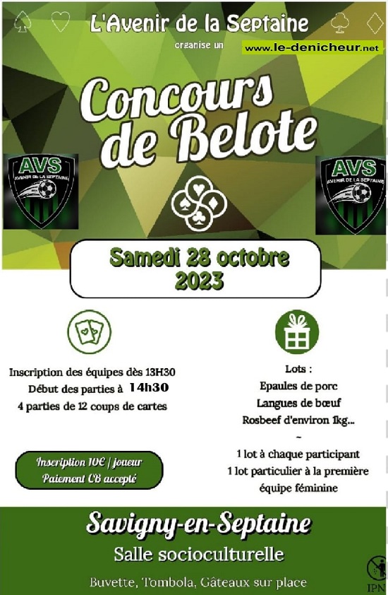 v28 - SAM 28 octobre - SAVIGNY EN SEPTAINE - Concours de belote _ 000_1190