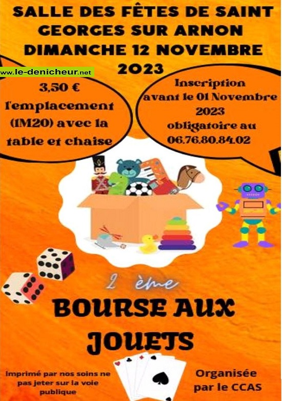 w12 - DIM 12 novembre - ST-GEORGES /Arnon - Bourse aux jouets . 000_1193