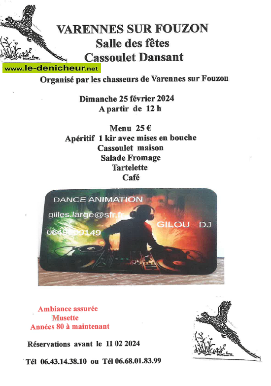 b25 - DIM 25 février - VARENNES /Fouzon - Cassoulet dansant . 000_1252