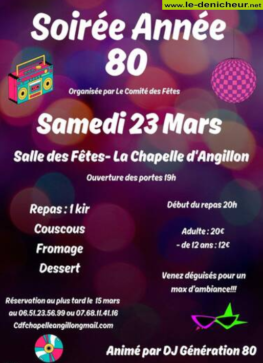 c23 - SAM 23 mars - LA CHAPELLE D'ANGILLON - Soirée Année 80 000_1288
