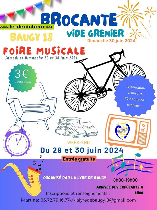 f30 - DIM 30 juin - BAUGY - Vide greniers de la Lyre  . 000_1413