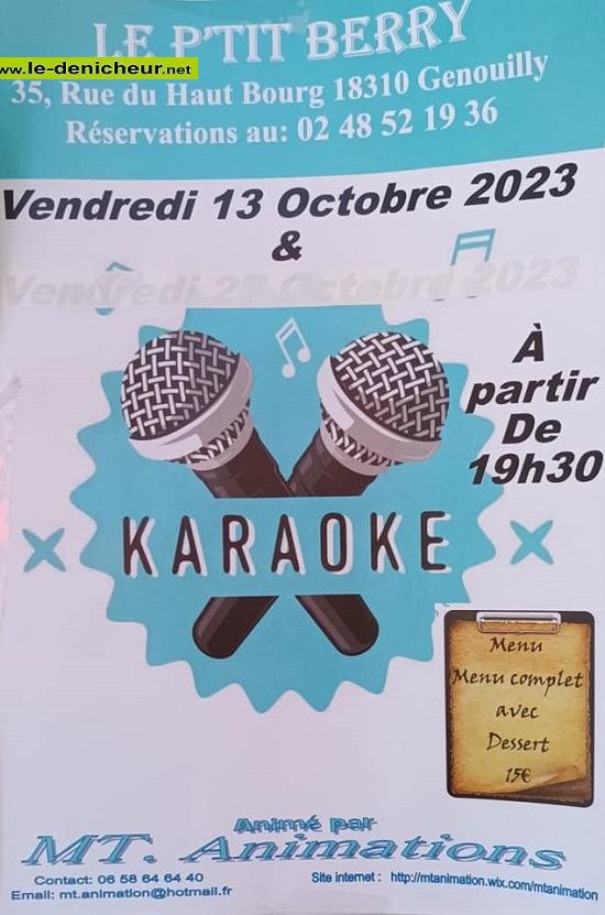 v13 - VEN 13 octobre - GENOUILLY - Soirée karaoké  000_1_15