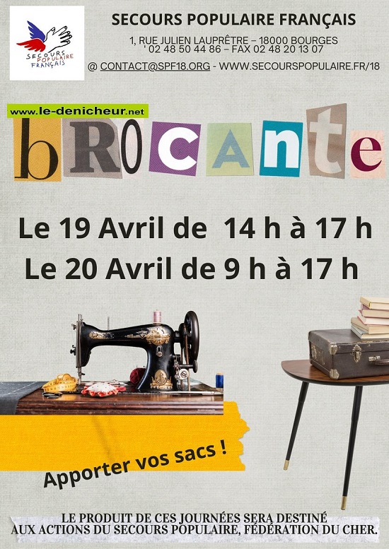 d20 - DIM 20 avril - BOURGES - Brocante du Secours Populaire . 000_1_38