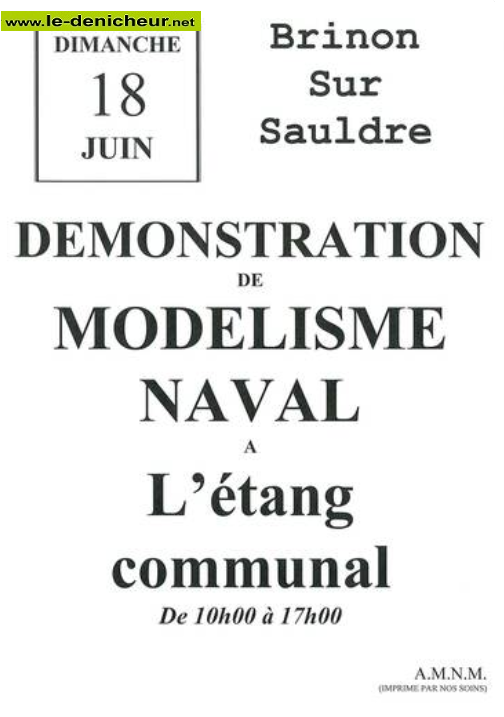 r18 - DIM 18 juin - BRINON /Sauldre - Démonstration de Modélisme Naval 000_220