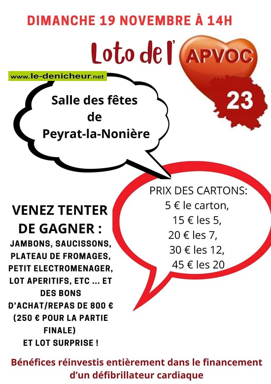 w19 - DIM 19 novembre - PEYRAT LA NONIERE - Loto de l'APVOC ° 000_2315