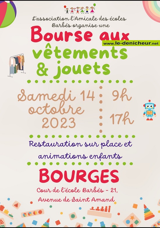v14 - SAM 14 octobre - BOURGES - Bourse aux vêtements et aux jouets 000_280