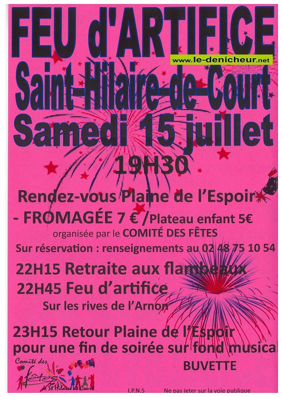 s15 - SAM 15 juillet - ST-HILAIRE DE COURT - Feu d'artifice 000_334