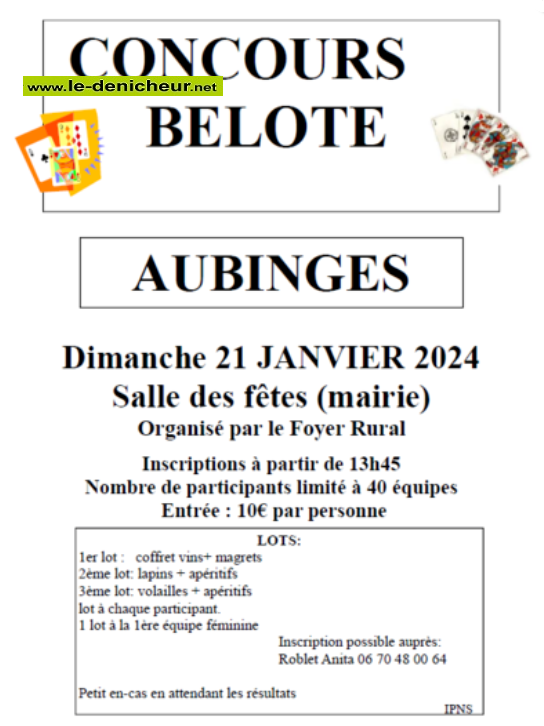 a21 - DIM 21 janvier - AUBINGES - Concours de belote . 000_343