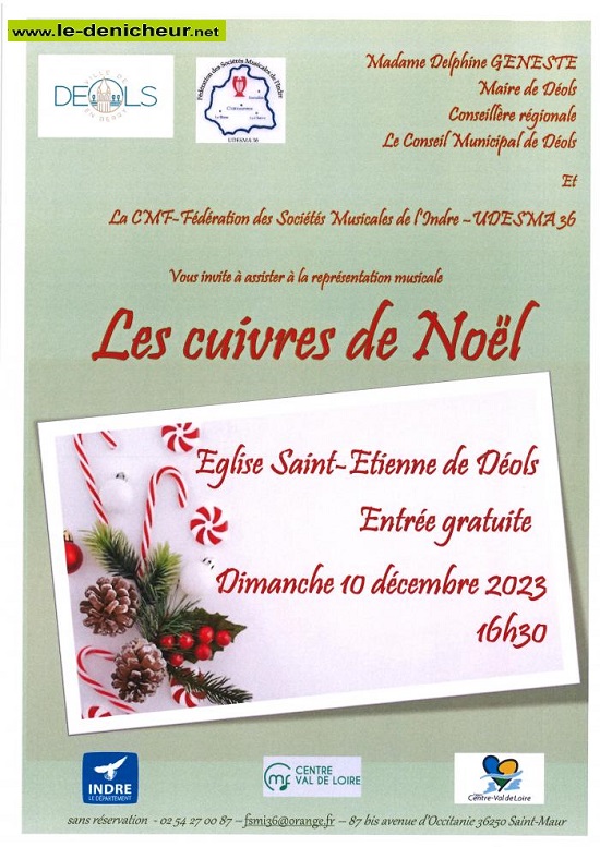 x10 - DIM 10 décembre - DEOLS - Les Cuivres de Noël  000_396