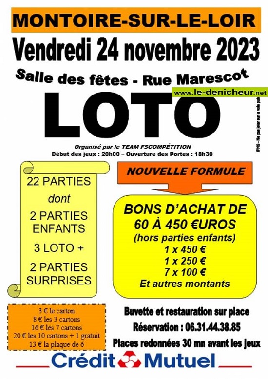 24 novembre 2023 - MONTOIRE /Loir - Loto du Team FS compétition 000_4128