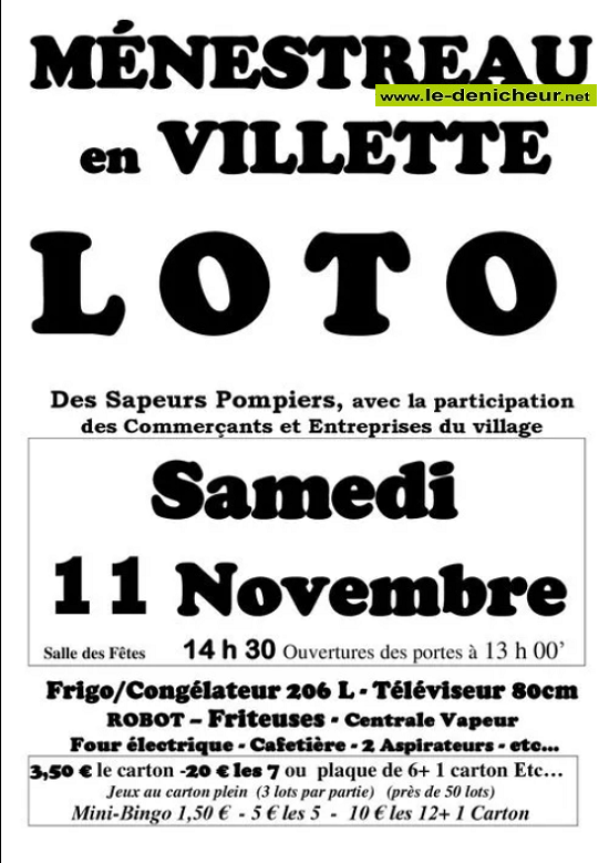 w11 - SAM 11 novembre - MENESTREAU en Villette - Loto des pompiers ° 000_4513