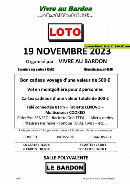 w19 - DIM 19 novembre - LE BARDON - Loto de Vivre au Bardon ° 000_4526