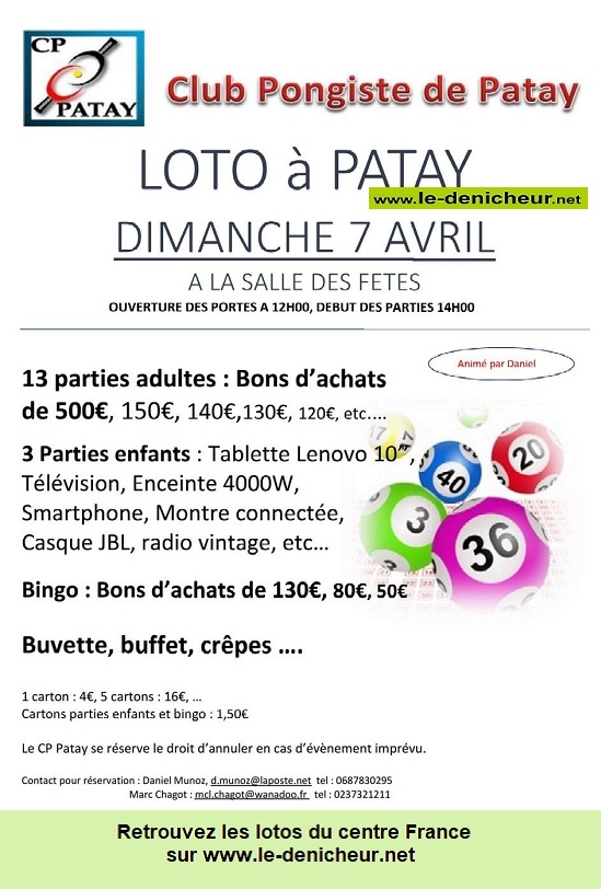 d07 - DIM 07 avril - PATAY - Loto du Club pongiste .° 000_4566