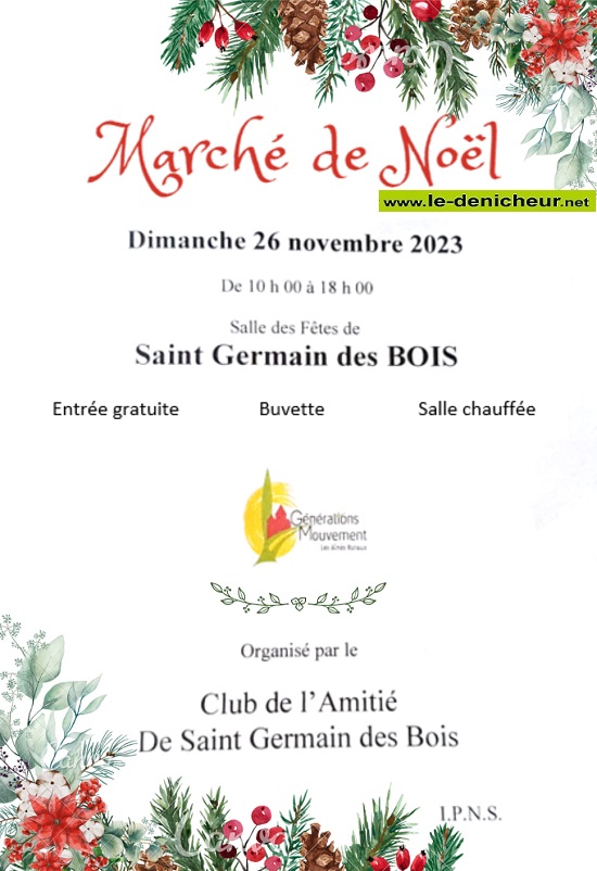 w26 - DIM 26 novembre - ST-GERMAIN DES BOIS - Marché de Noël . 000_mn30
