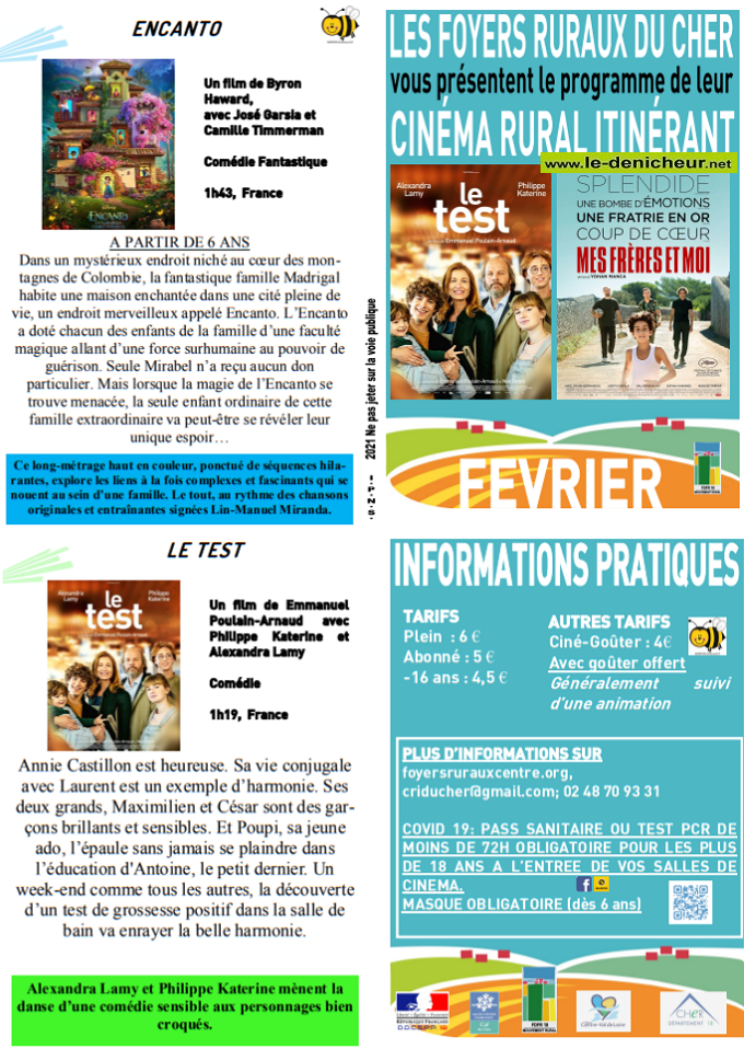 b08 - MAR 08 février - BELLEVILLE /Loire - Cinéma rural itinérant  0012230