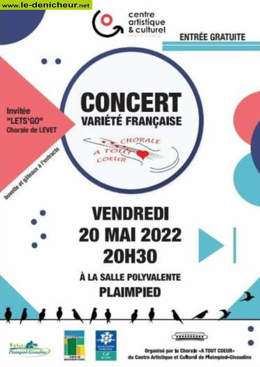 e20 - VEN 20 mai - PLAIMPIED-GIVAUDINS - Concert Variété Française 0012556