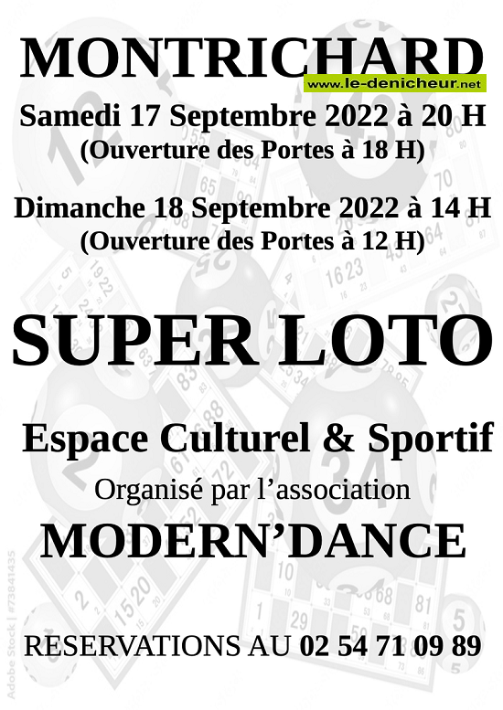 i17 - SAM 17 septembre - MONTRICHARD - Loto de Modern'Dance - 0012875
