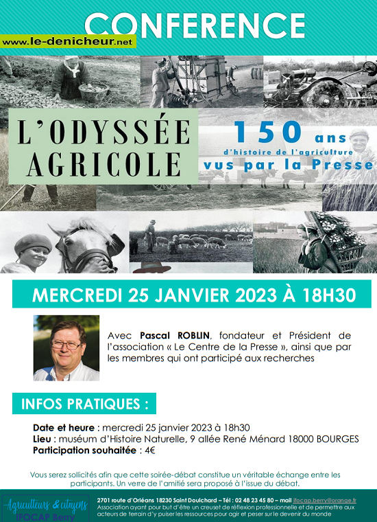 m25 - MER 25 janvier - BOURGES - L'Odyssée Agricole [Conférence] _ 0013163