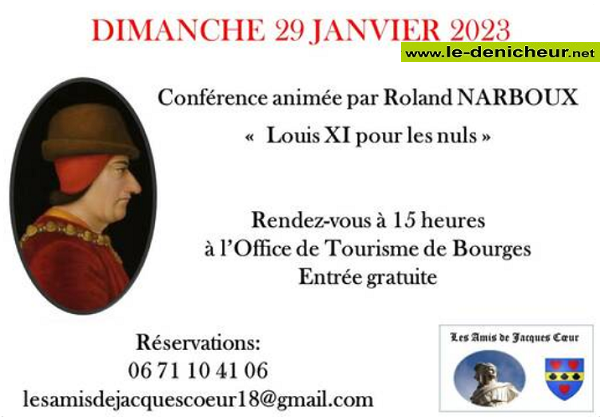 m29 - DIM 29 janvier - BOURGES - Louis XI pour les nuls [Conférence] 0013167