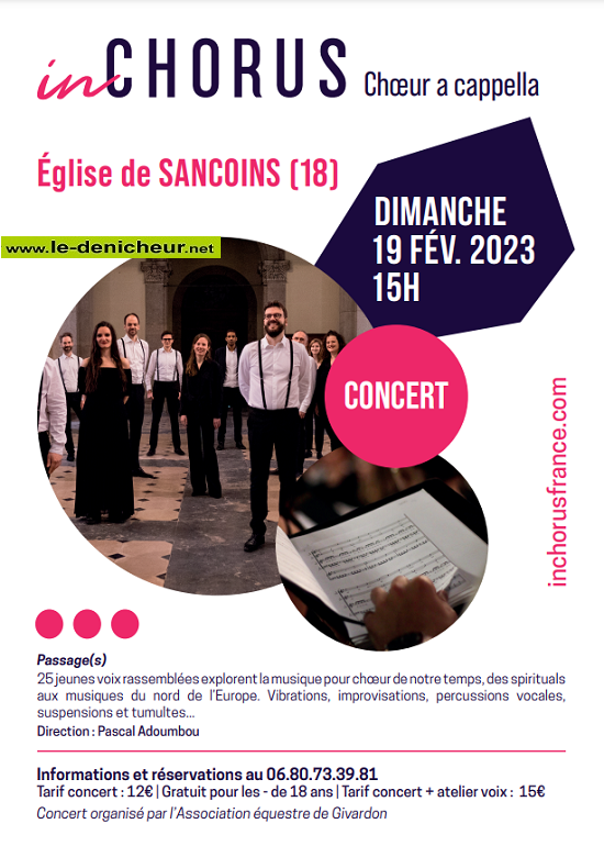 n19 - DIM 19 février - SANCOINS - In Chorus [Choeur a Cappella] 0013206