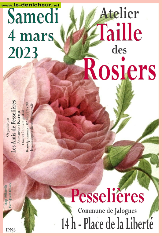 o04 - SAM 04 mars - PESSELIERES - Atelier "Taille des rosiers" 0013227