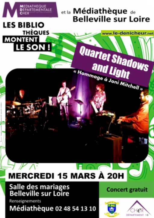 o15 - MER 15 mars - BELLEVILLE /Loire - Quartet Shadows and Light [Concert] 0013255