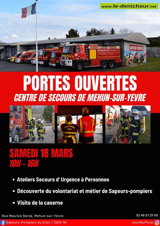 o18 - SAM 18 mars - MEHUN /Yèvre - Portes ouvertes du centre de secours  0013271