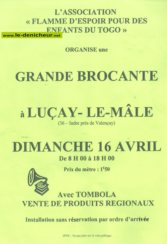 p16 - DIM 16 avril - LUCAY LE MÂLE - Brocante  0013367