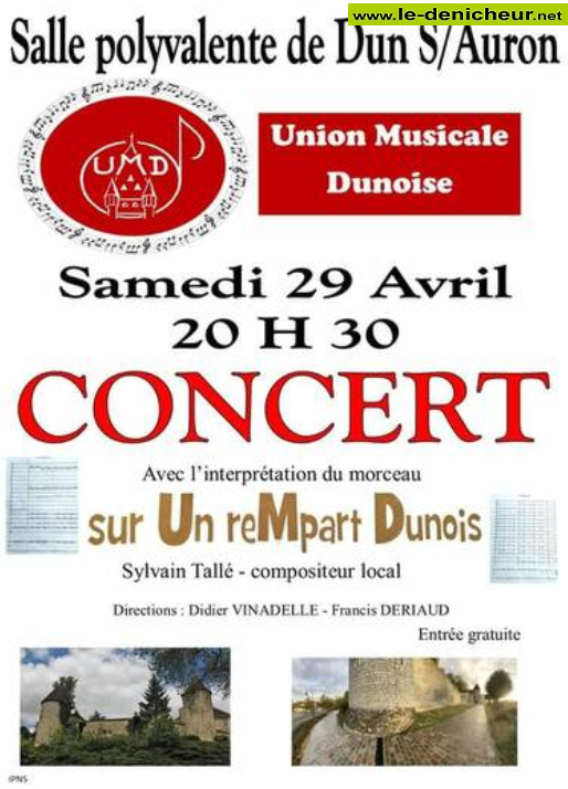 p29 - SAM 29 avril - DUN /Auron - Concert de l'Union Musicale Dunoise 0013391