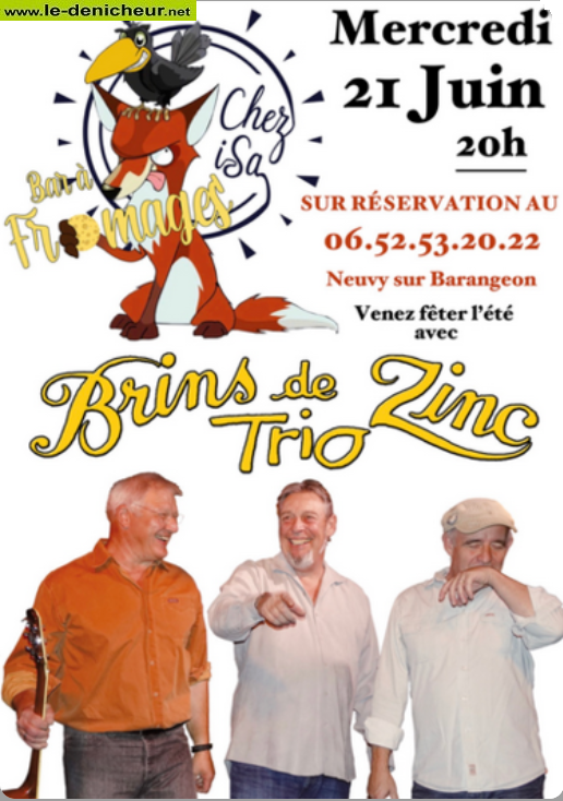 r21 - MER 21 juin - NEUVY /Barangeon - Brins de Zinc Trio 0013513
