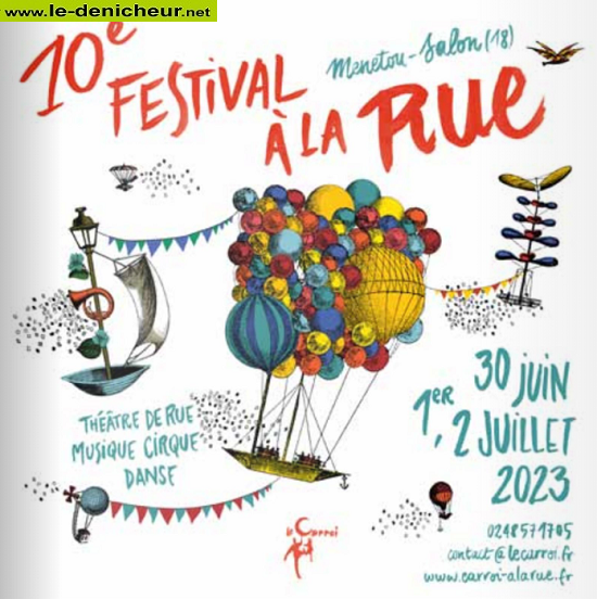 r30 - Du 30 juin au 2 juillet - MENETOU-SALON - 10ème Festival à la Rue 0013549