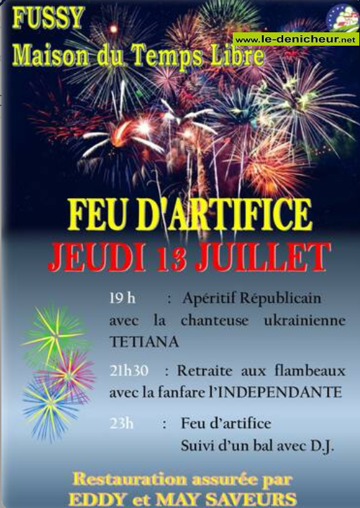 s13 - JEU 13 juillet - FUSSY - Fête Nationale / Bal / Feu d'artifice 0013589