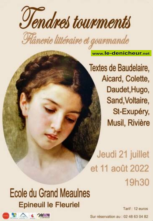t11 - VEN 11 août - EPINEUIL LE FLEURIEL - Flânerie littéraire et gourmande  0013633