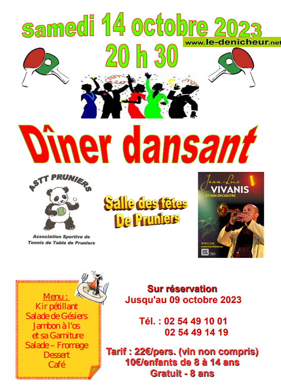 v14 - SAM 14 octobre - PRUNIER - Dîner dansant avec Jean-Luc Vivanis _ 0013701
