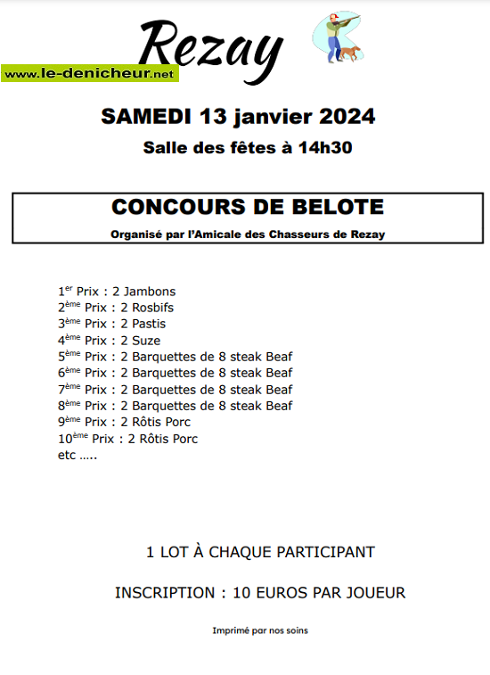 a13 - SAM 13 janvier - REZAY - Concours de belote _ 0013748