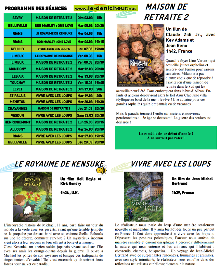 c05 - MAR 05 mars - BELLEVILLE /Loire - Cinéma Rural Itinérant 0013759