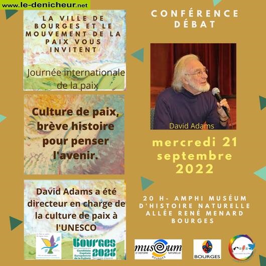 i21 - MER 21 septembre - BOURGES - Journée Internationale de la Paix (conférence-débat) 0014660