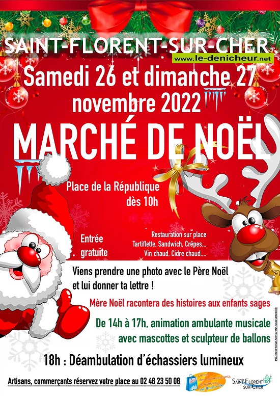 k26 - SAM 26 novembre - ST-FLORENT /Cher - Marché de Noël  0014750
