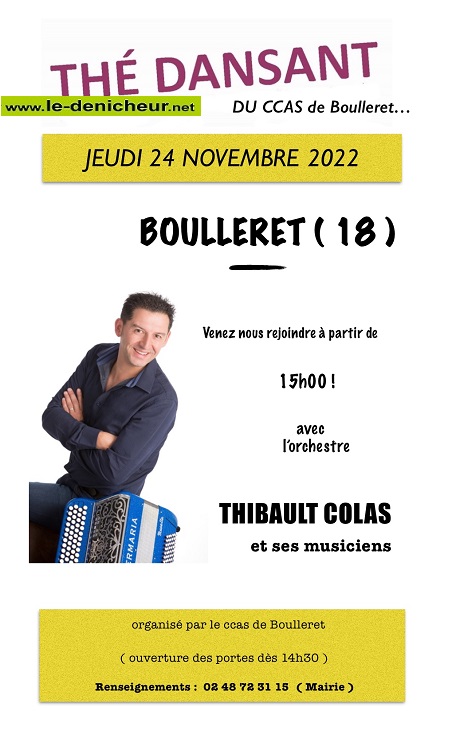 k24 - JEU 24 novembre - BOULLERET - Thé dansant avec Thibault Colas  0014900