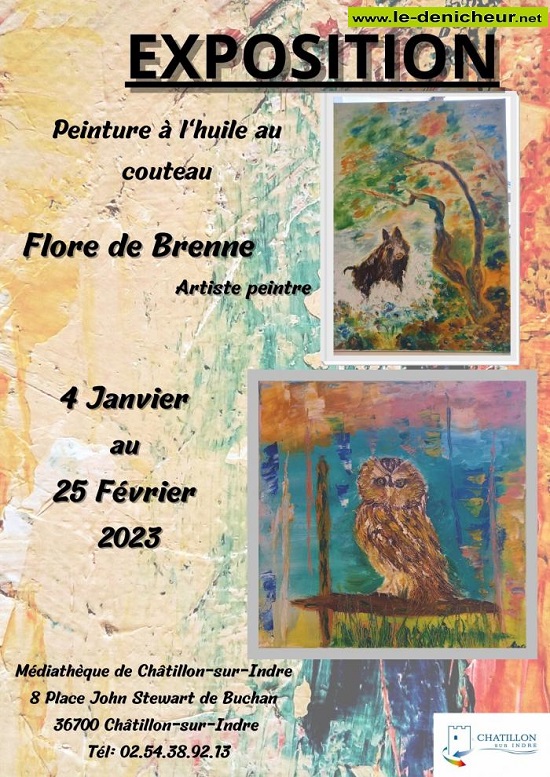 n25 - Jusqu'au 25 février - CHATILLON /Indre - Exposition peinture à l'huile, au couteau. 0015043